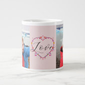 VALENTINSTAG LIEBE 2 FOTOS Jumbo-Tasse (Vorderseite)