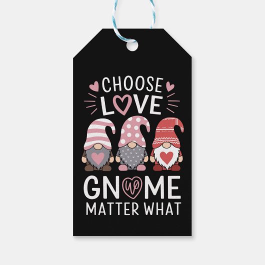 Valentinstag Liebe auswählen spielt eine Rolle Geschenkanhänger (Rückseite)