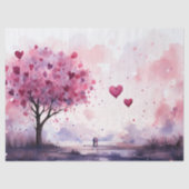 Valentinstag Liebe Blossom Entdeckungsreise Seidenpapier (Vorderseite)