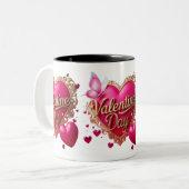 Valentinstag Liebe Braut Fresh Daily Zweifarbige Tasse (Vorderseite Links)