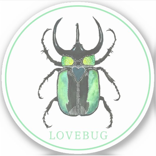 Valentinstag Liebe Bug Sticker (Vorderseite)