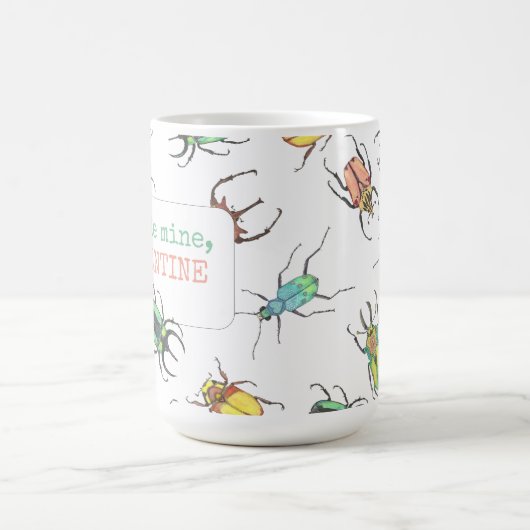 Valentinstag Liebe Bugs Kaffeetasse (Mittel)