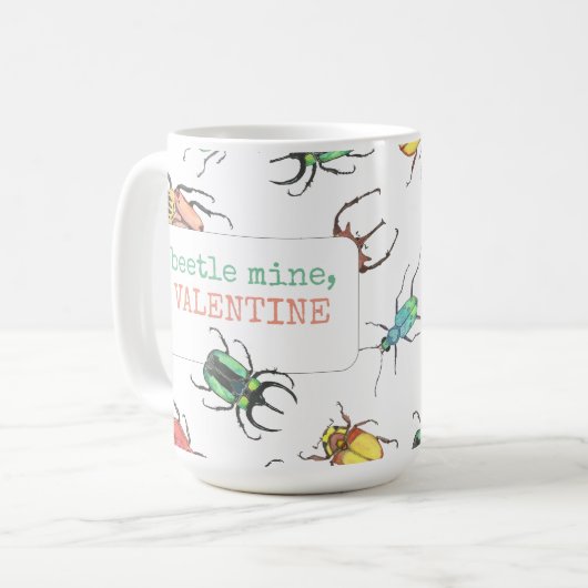 Valentinstag Liebe Bugs Kaffeetasse (Vorderseite Links)