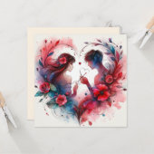 Valentinstag Liebe Cards Karte (Vorderseite/Rückseite Beispiel)