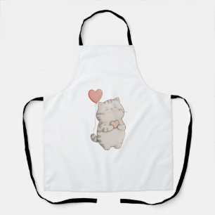 Valentinstag Liebe Cat All-over Print-Schürze Schürze