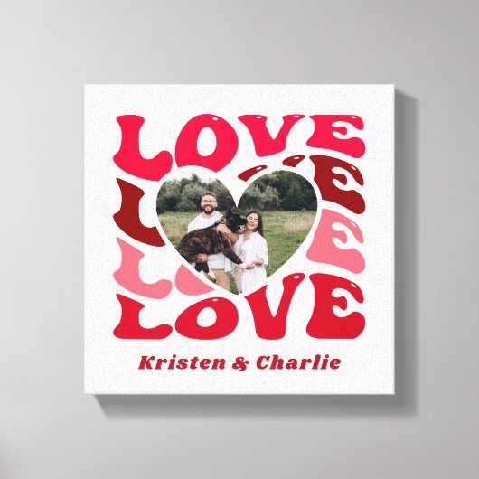 Valentinstag Liebe Couple Custom Foto Leinwanddruck (Vorderseite)