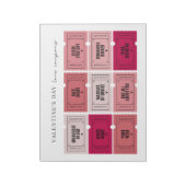 Valentinstag Liebe Coupons | Abreißen von Notepad Notizblock (Rotiert)