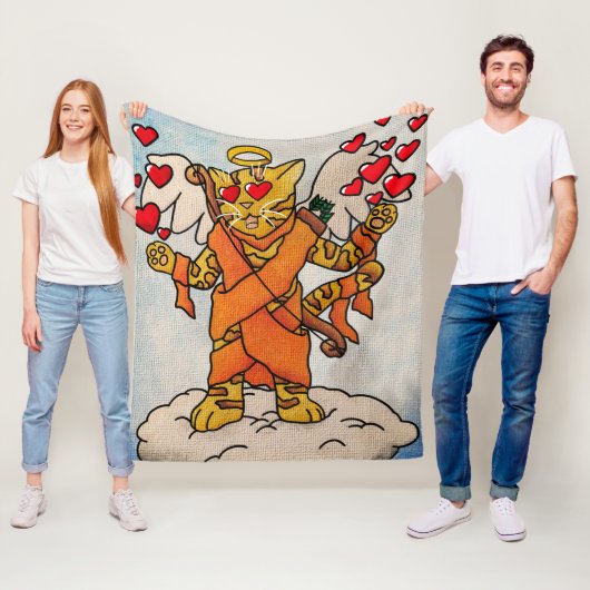 Valentinstag Liebe Cupid Fleecedecke (Beispiel)
