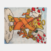 Valentinstag Liebe Cupid Fleecedecke (Vorderseite (Horizontal))
