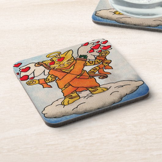 Valentinstag Liebe Cupid Getränkeuntersetzer (Linke Seite)