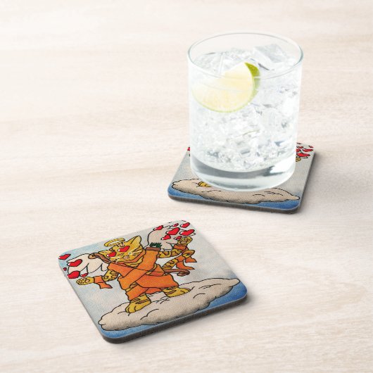 Valentinstag Liebe Cupid Getränkeuntersetzer (Rechte Seite)