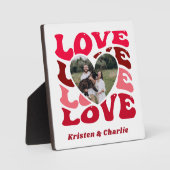 Valentinstag Liebe Custom Couple Foto Wohngestaltu Fotoplatte (Vorderseite)