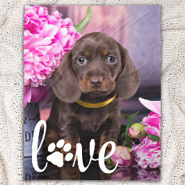 Valentinstag LIEBE Custom Pet Foto Dog Lover Fleecedecke