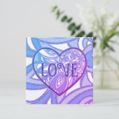 Valentinstag LIEBE Feiertagskarte (Stehend Vorderseite)