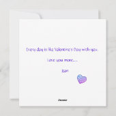 Valentinstag LIEBE Feiertagskarte (Rückseite)