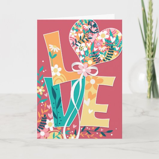 VALENTINSTAG Liebe Feiertagskarte (Vorderseite)