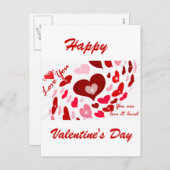 Valentinstag,Liebe_ Feiertagspostkarte (Vorne/Hinten)