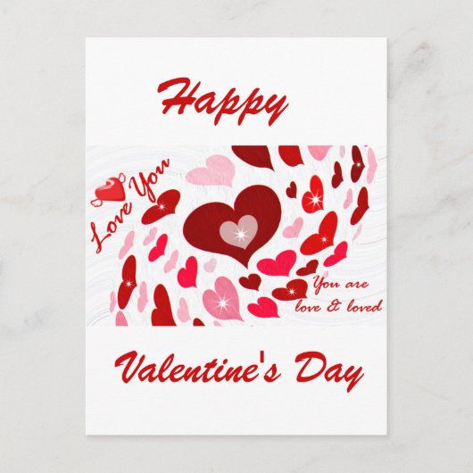 Valentinstag,Liebe_ Feiertagspostkarte (Vorderseite)