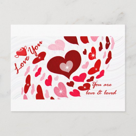 Valentinstag,Liebe_ Feiertagspostkarte (Vorderseite)