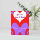 Valentinstag Liebe_ Feiertagspostkarte (Stehend Vorderseite)