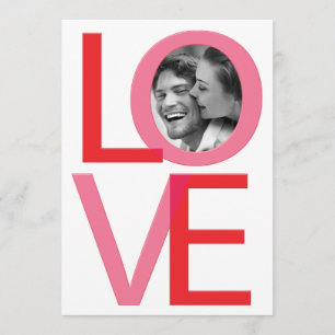 Valentinstag LIEBE Foto Verlobung Einladung 2