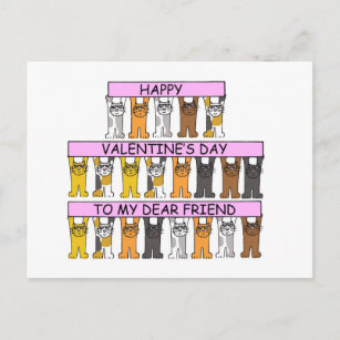 Valentinstag Liebe Freund für Katze Lover Feiertagspostkarte