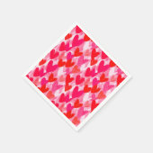 Valentinstag Liebe für Multiherzen Muster rosa Serviette (Ecke)
