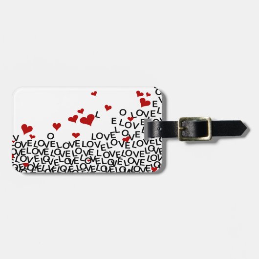 Valentinstag Liebe Gepäckstück Gepäckanhänger (Vorderseite horizontal)