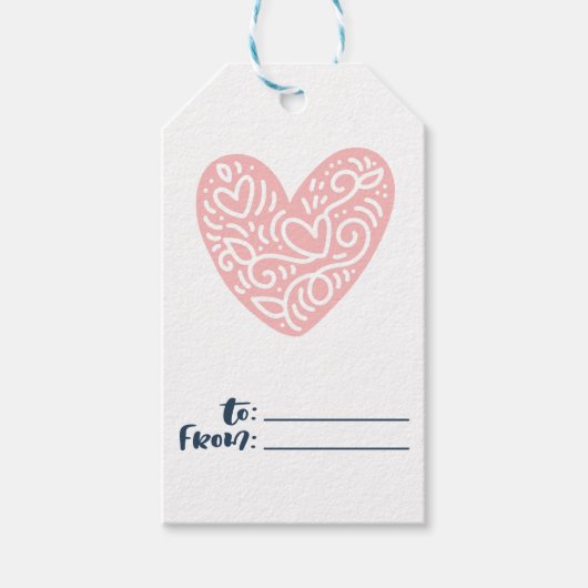 Valentinstag-Liebe Geschenkanhänger (Vorderseite)