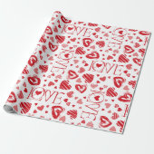 Valentinstag-Liebe Geschenkpapier (Ungerollt)
