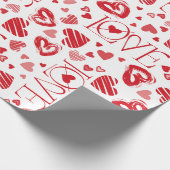 Valentinstag-Liebe Geschenkpapier (Ecke)