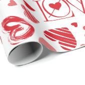Valentinstag-Liebe Geschenkpapier (Rolleneckpunkt)