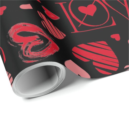 Valentinstag-Liebe Geschenkpapier (Rolleneckpunkt)
