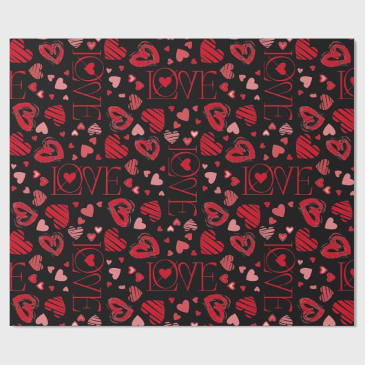Valentinstag-Liebe Geschenkpapier (Flach)