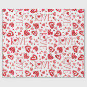 Valentinstag-Liebe Geschenkpapier (Flach)
