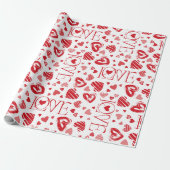 Valentinstag-Liebe Geschenkpapier (Ungerollt)