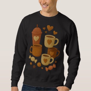 Valentinstag-Liebe Gestrickte Herzen Umarmungen Ka Sweatshirt