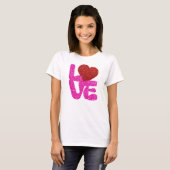Valentinstag Liebe Glitzer T - Shirt (Vorne ganz)
