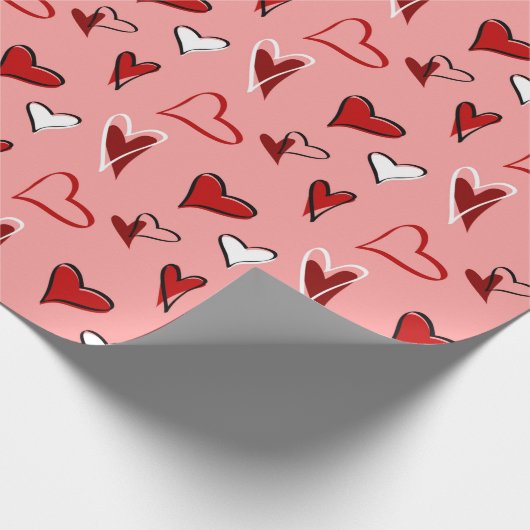 Valentinstag Liebe Herz Geschenkpapier (Ecke)
