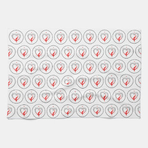 Valentinstag Liebe & Herz Geschirrtuch