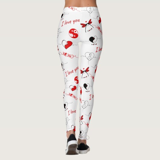 Valentinstag Liebe & Herz Leggings (Rückseite)