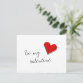 Valentinstag Liebe Herz Origami Vector Postkarte (Stehend Vorderseite)