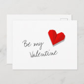 Valentinstag Liebe Herz Origami Vector Postkarte (Vorne/Hinten)