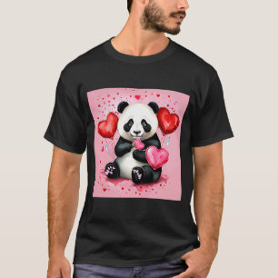 Valentinstag Liebe Herz Panda Girlfriend Fiancé T-Shirt
