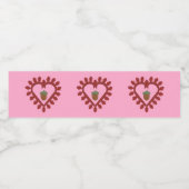 Valentinstag Liebe Herzenslust Wasserflaschenetikett (Einzelnes Label)