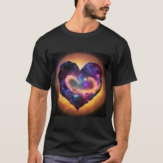 Valentinstag Liebe Herzgalaxie Girlfriend Fianc T-Shirt (Vorderseite)