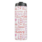 Valentinstag Liebe Herzkalligraphie Thermosbecher (Vorderseite)