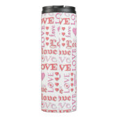 Valentinstag Liebe Herzkalligraphie Thermosbecher (Rückseite)