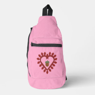Valentinstag Liebe Herzstück Acorn Gemustert Crossbody Bag