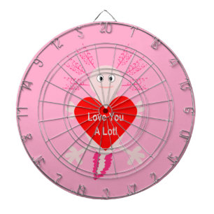 Valentinstag Liebe Herzstück Axolotl Dartscheibe